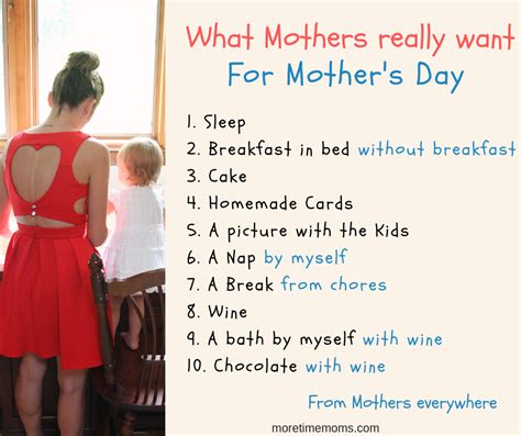 What She Really Wants For Mothers Day .